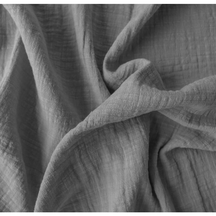 "Light Gray Linen Muslin: Optimal Fabric for Versatile Projects"