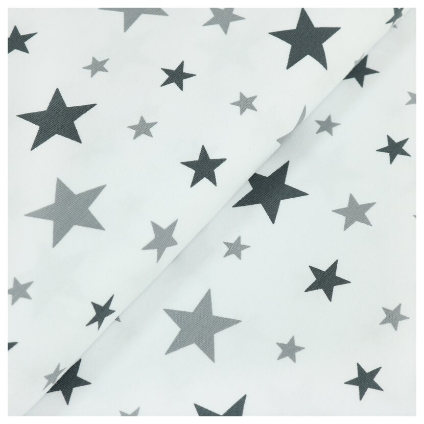 Cotton Jersey Print - Cl. Stars White