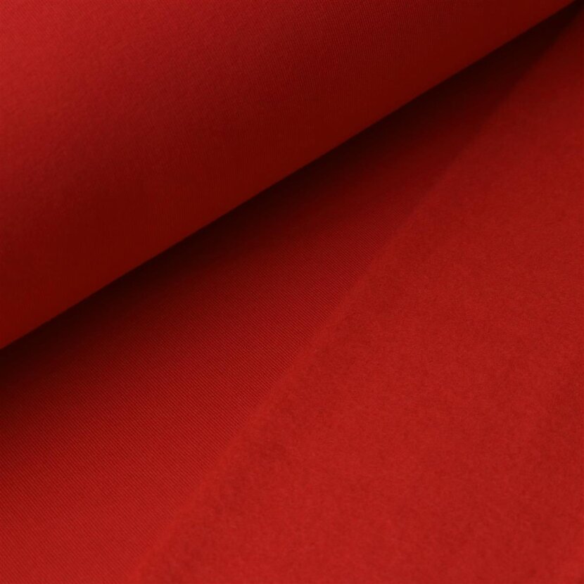 "French Terry Brushed Solid - Red"