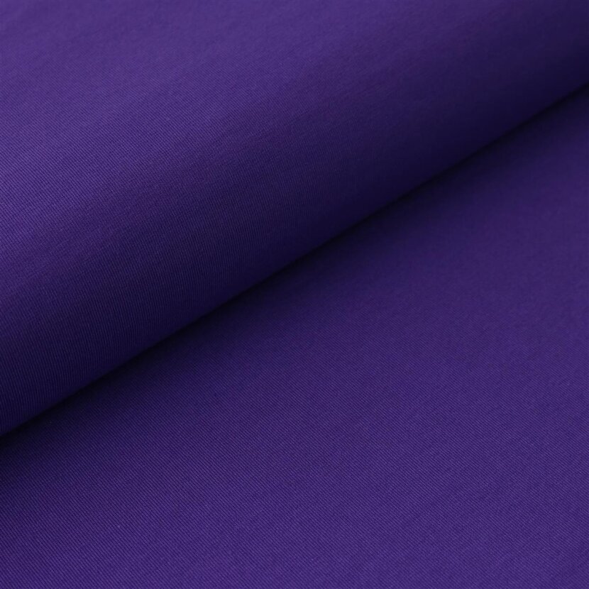 "Solid Purple Cotton Jersey Fabric - 10 Words"