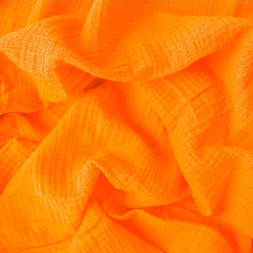 Musselin Uni Neon orange
